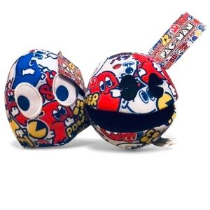 Pac-Man RARE! pair Sticker Bomb & Ghost Plush - Retro 80’s Collectibles!…